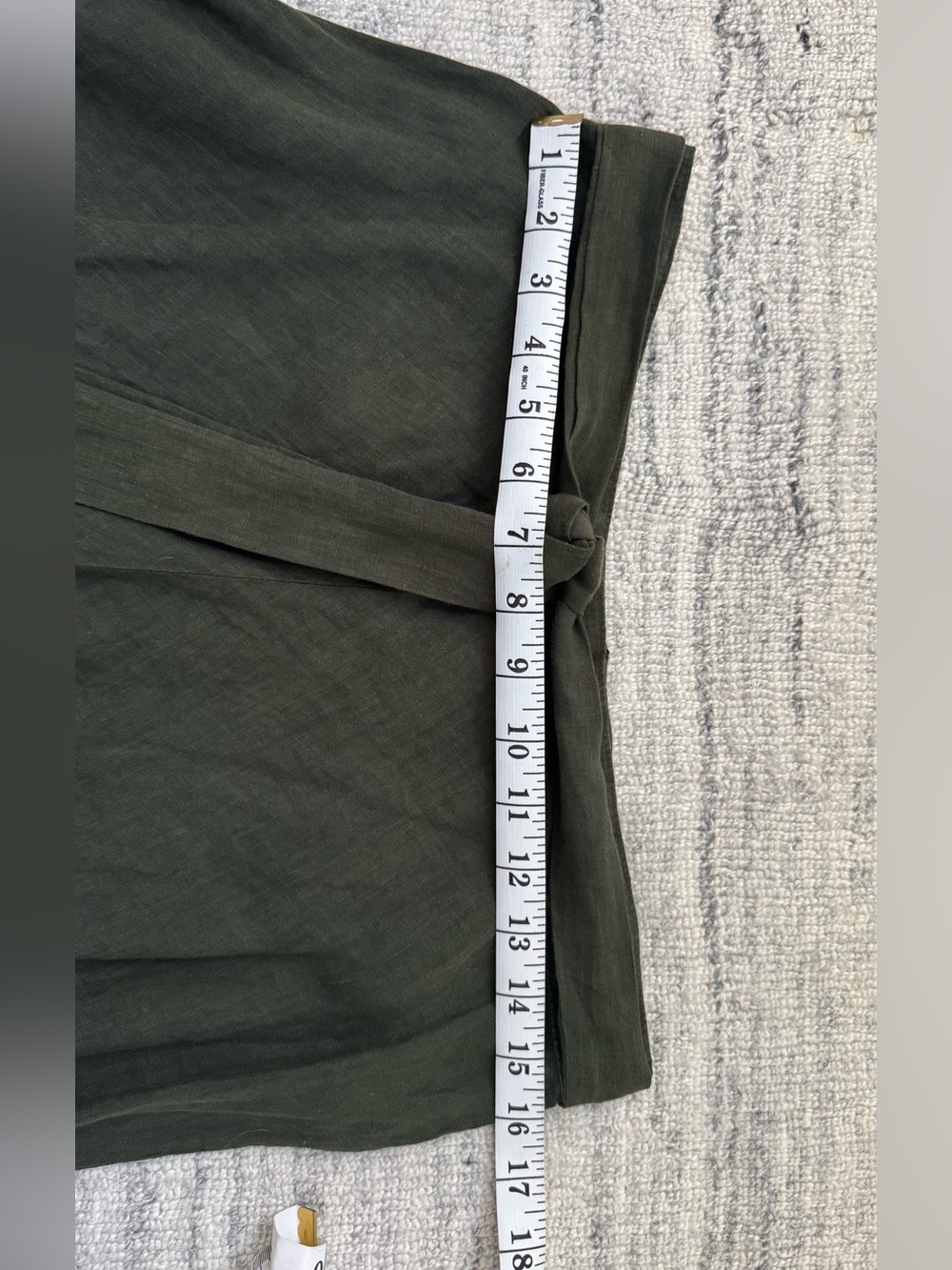 Velvet by Graham & Spencer Hunter Green Midi Wrap Linen Skirt - Picture 16 of 16